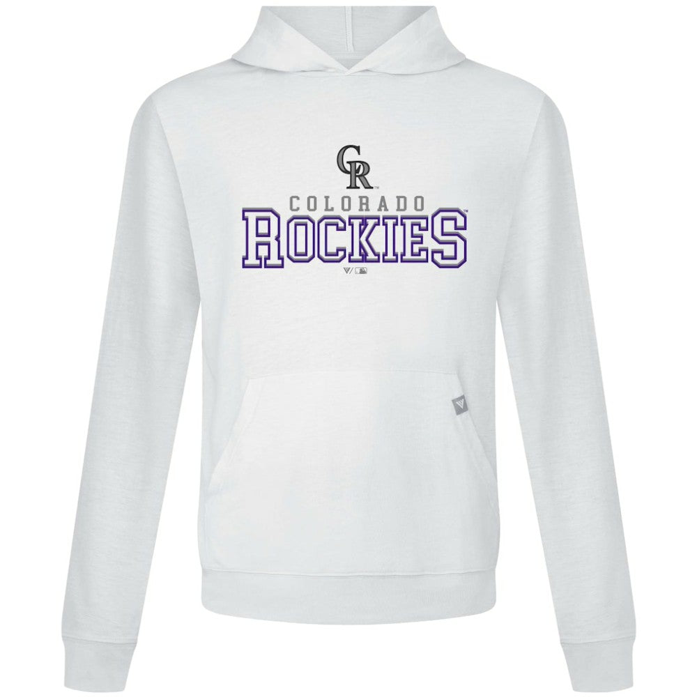 White Colorado Rockies Levelwear Relay Journey Pullover Hoodie