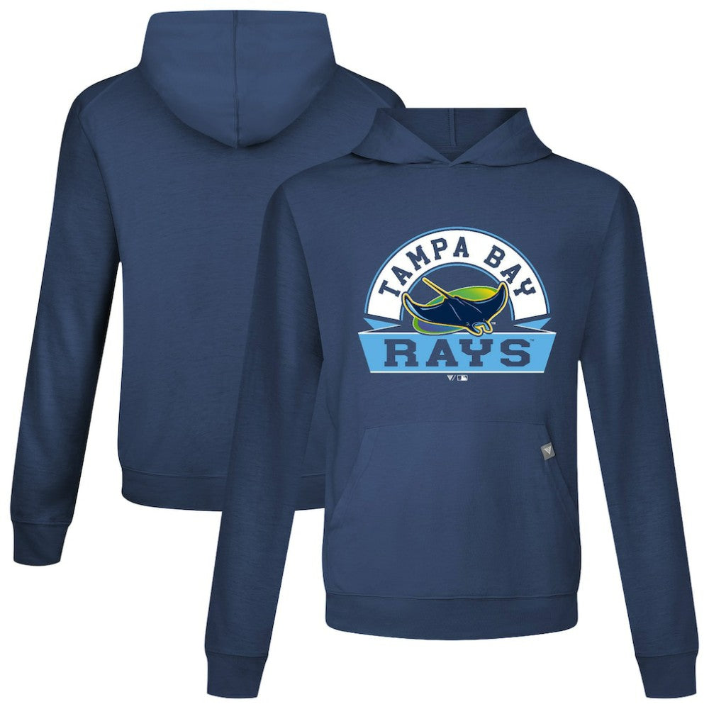 Navy Tampa Bay Rays Levelwear Relay Banner Arch Pullover Hoodie