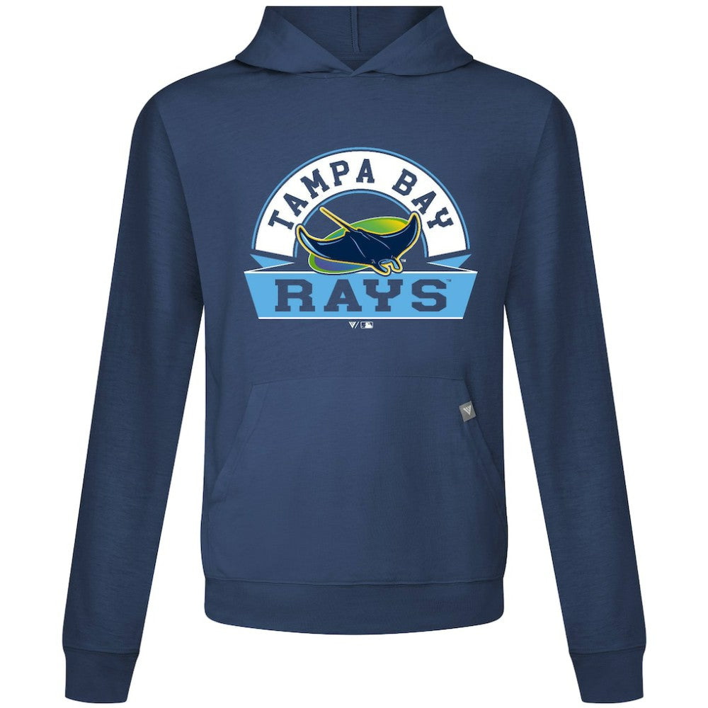 Navy Tampa Bay Rays Levelwear Relay Banner Arch Pullover Hoodie