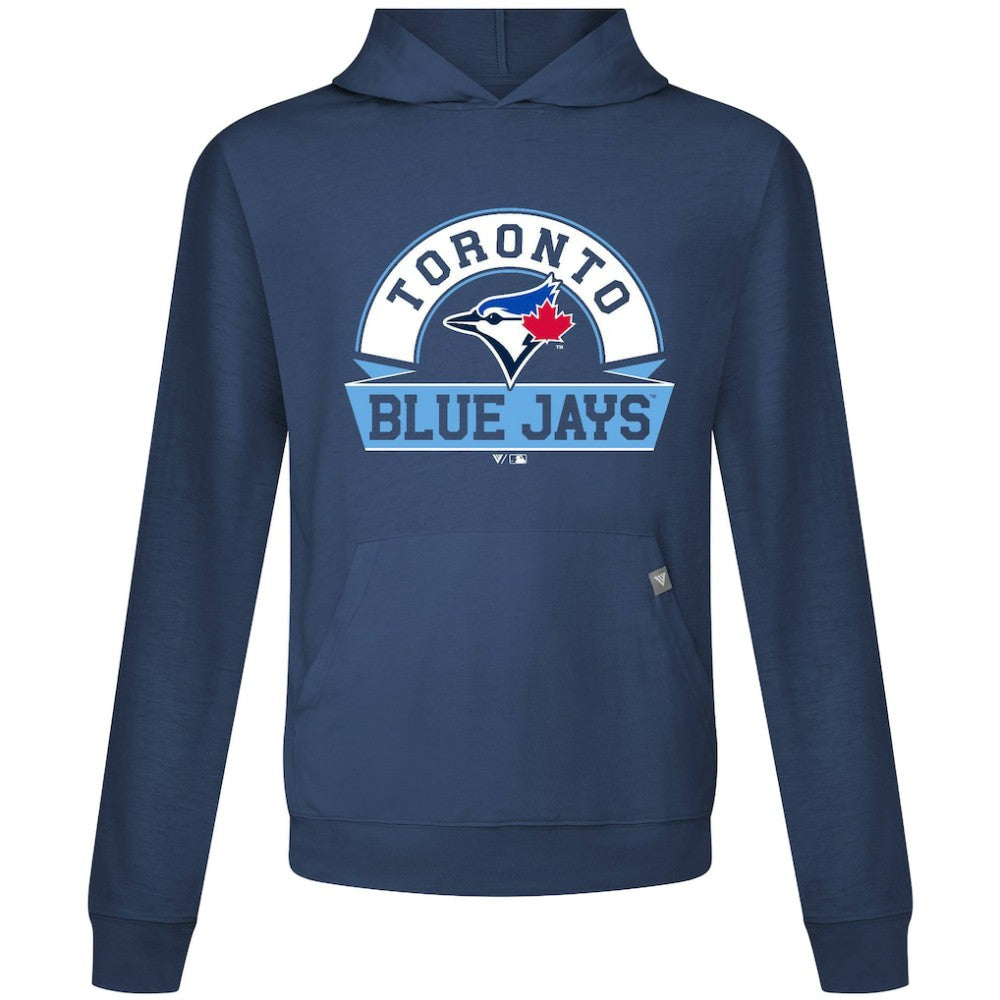 Navy Toronto Blue Jays Levelwear Relay Banner Arch Pullover Hoodie