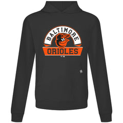 Black Baltimore Orioles Levelwear Relay Banner Arch Pullover Hoodie