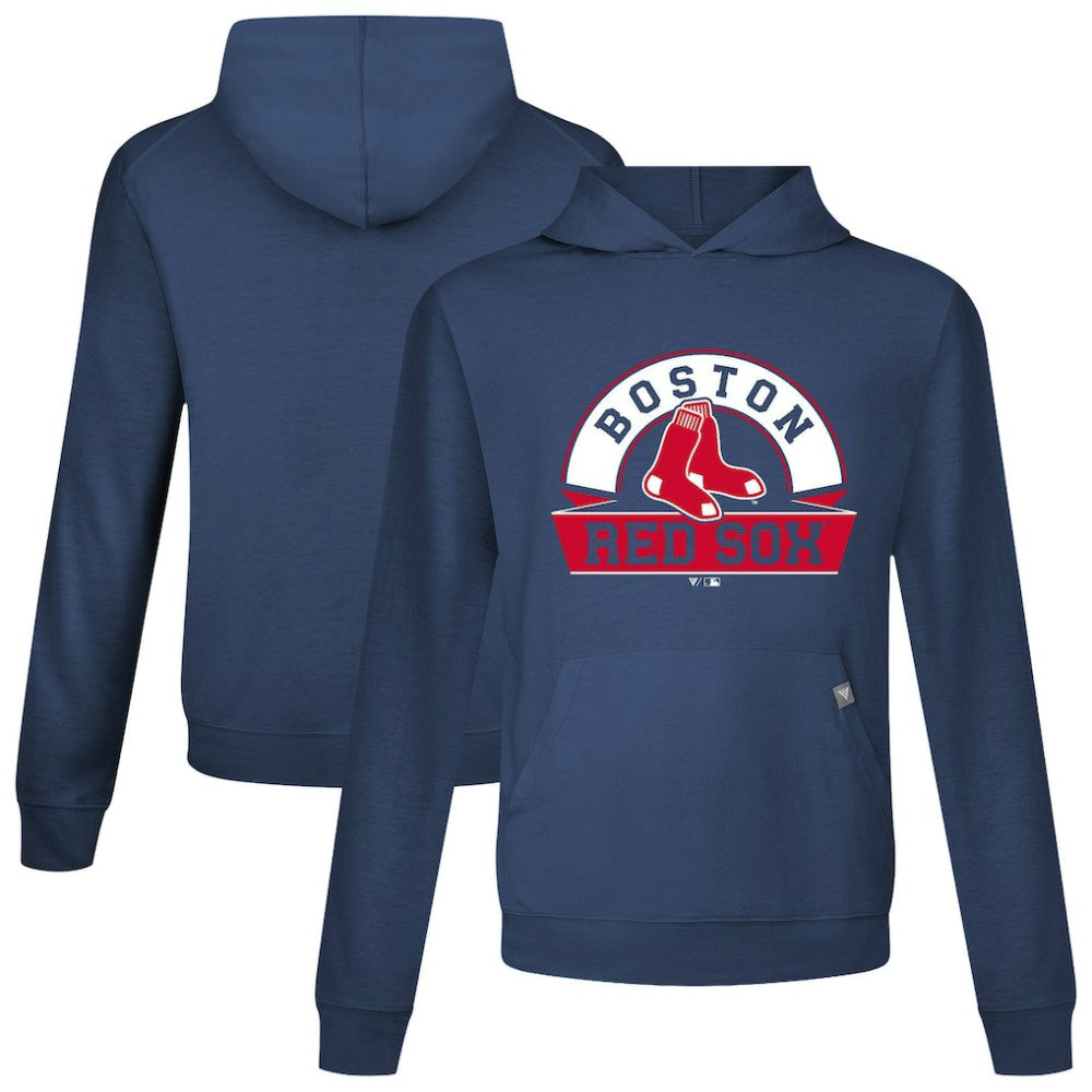 Navy Boston Red Sox Levelwear Relay Banner Arch Pullover Hoodie