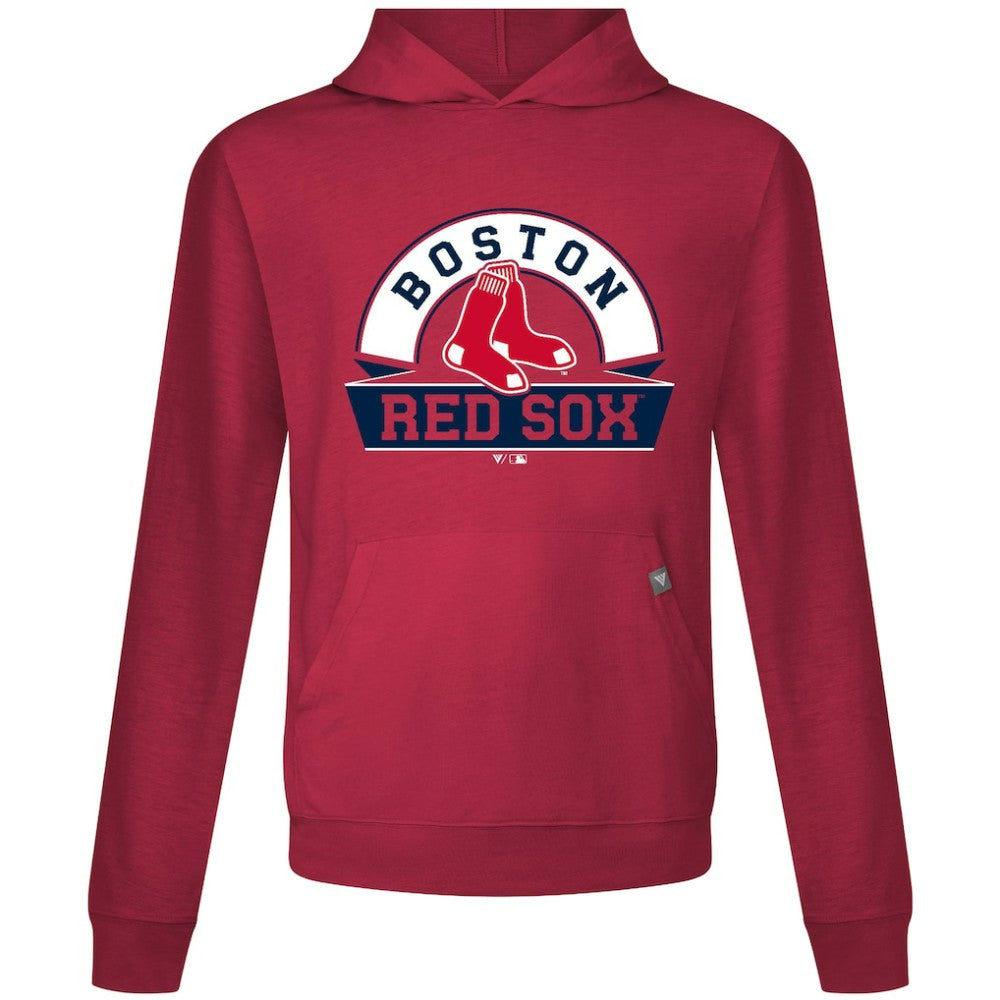 Red Boston Red Sox Levelwear Relay Banner Arch Pullover Hoodie