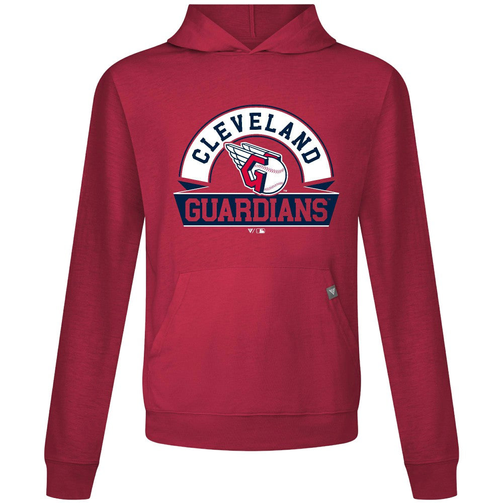 Red Cleveland Guardians Levelwear Relay Banner Arch Pullover Hoodie