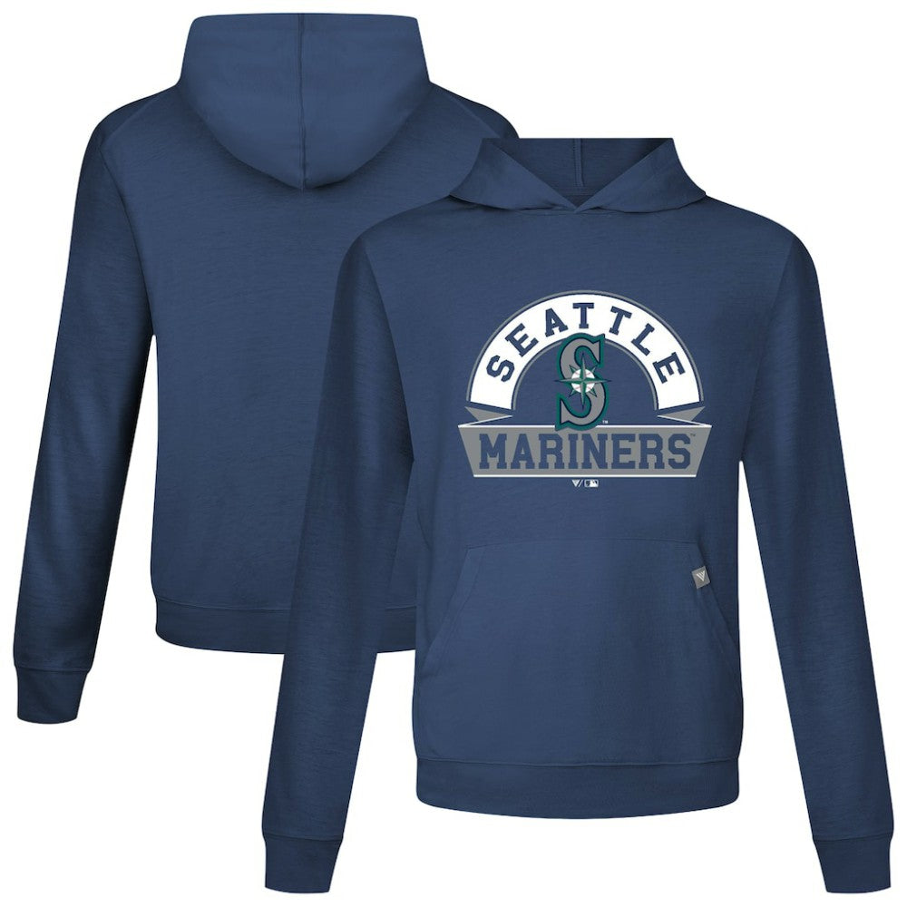 Navy Seattle Mariners Levelwear Relay Banner Arch Pullover Hoodie