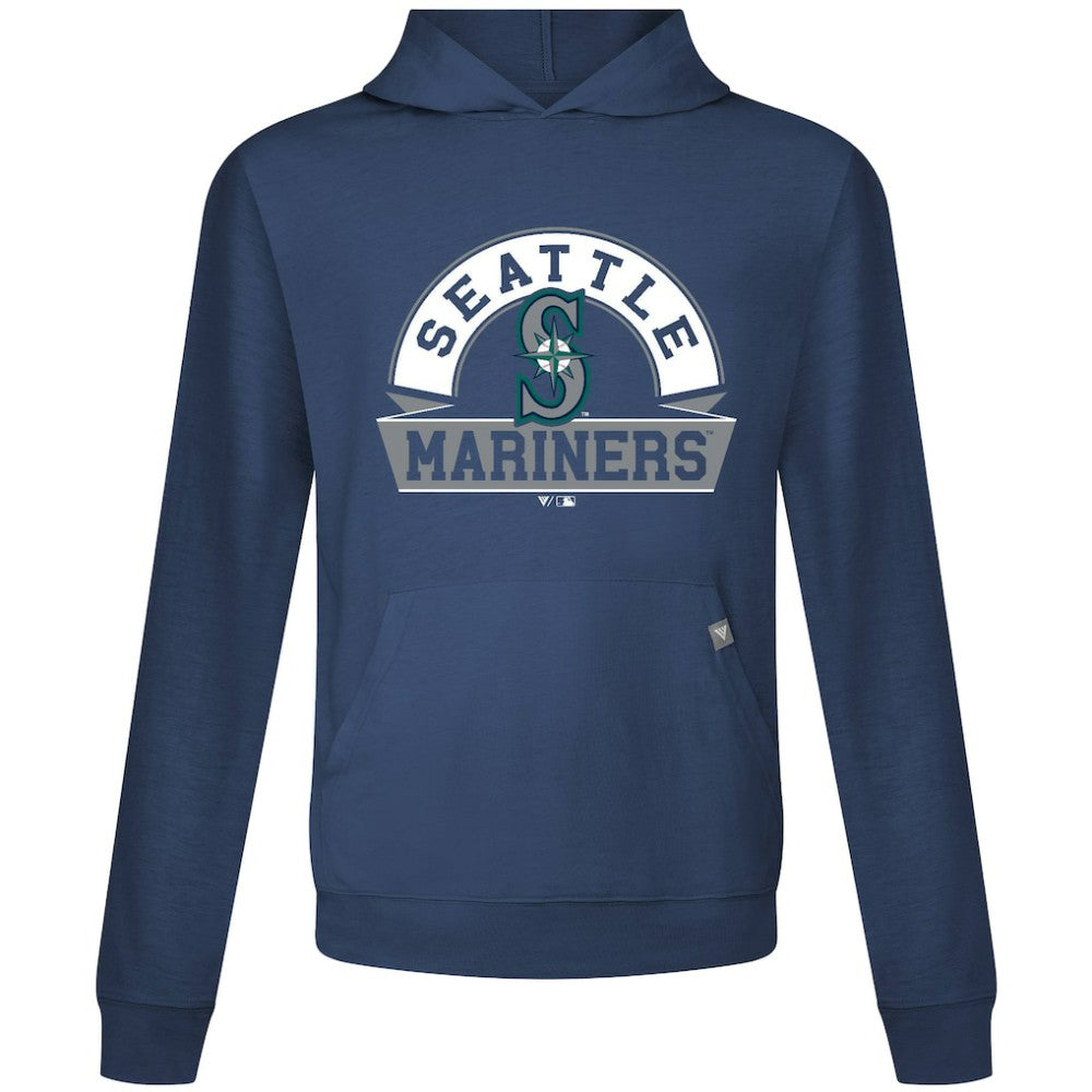 Navy Seattle Mariners Levelwear Relay Banner Arch Pullover Hoodie