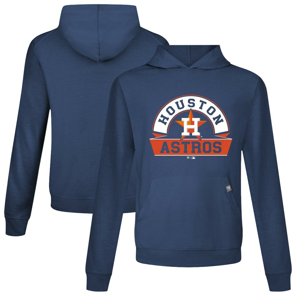 Navy Houston Astros Levelwear Relay Banner Arch Pullover Hoodie