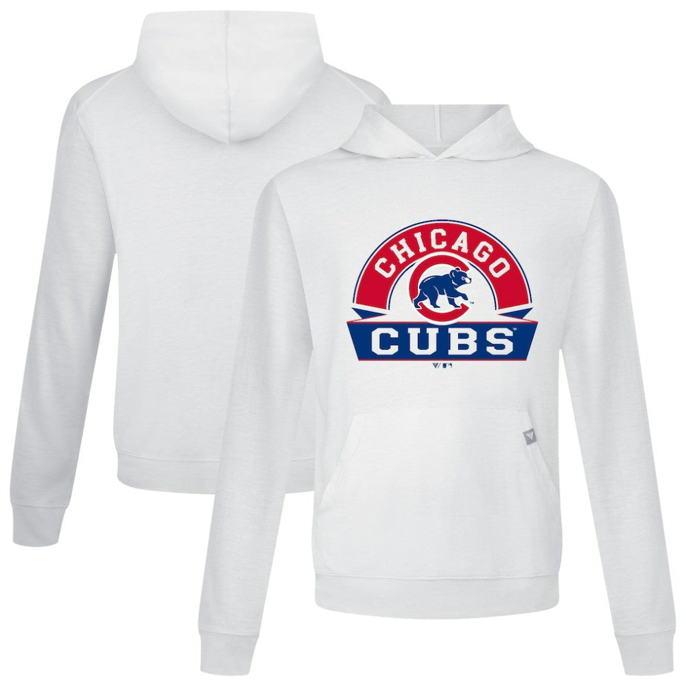 White Chicago Cubs Levelwear Relay Banner Arch Pullover Hoodie