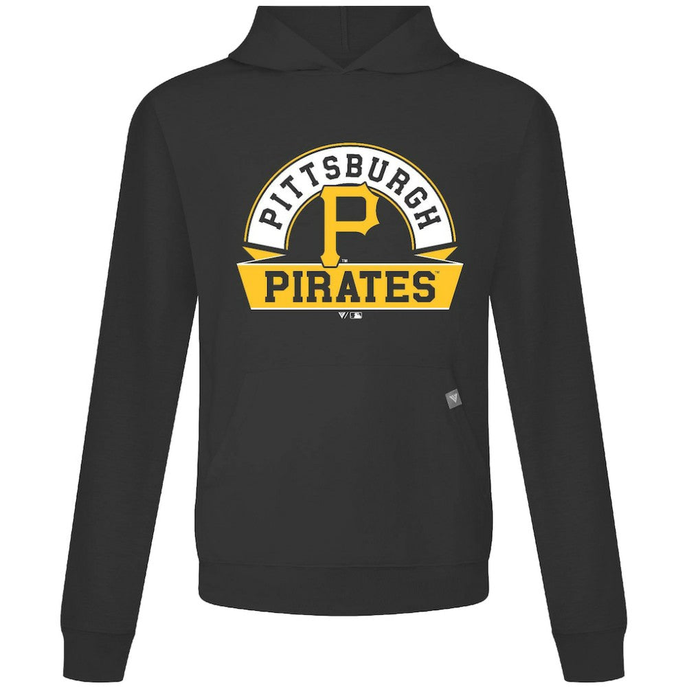 Black Pittsburgh Pirates Levelwear Relay Banner Arch Pullover Hoodie