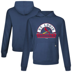 Navy St. Louis Cardinals Levelwear Relay Banner Arch Pullover Hoodie