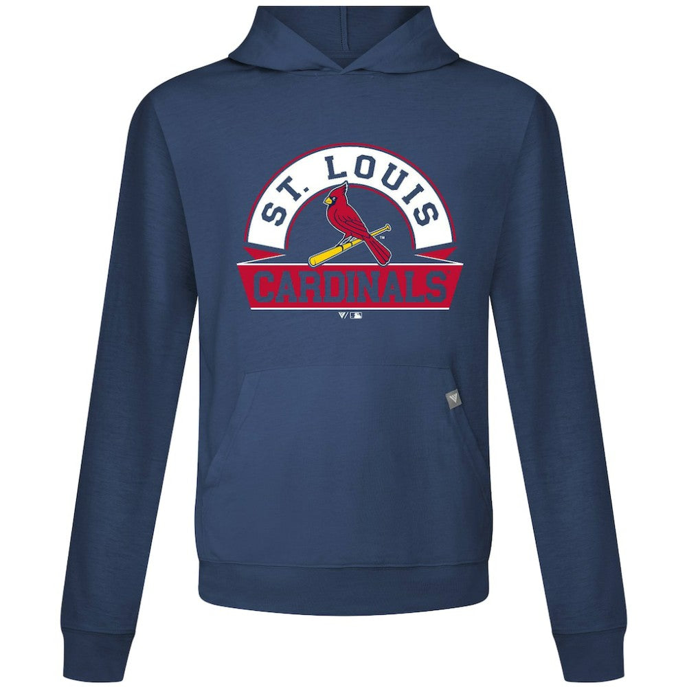 Navy St. Louis Cardinals Levelwear Relay Banner Arch Pullover Hoodie