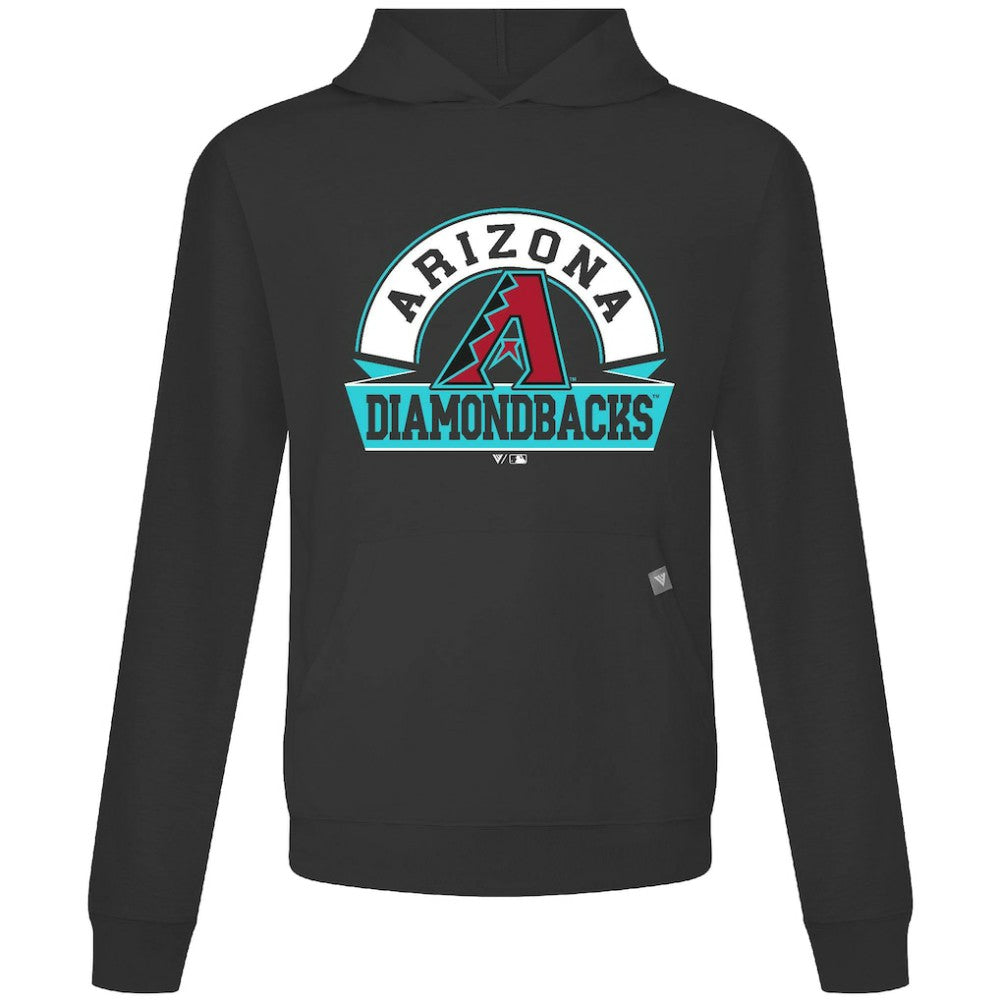 Black Arizona Diamondbacks Levelwear Relay Banner Arch Pullover Hoodie