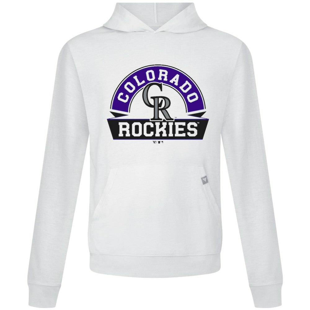 White Colorado Rockies Levelwear Relay Banner Arch Pullover Hoodie