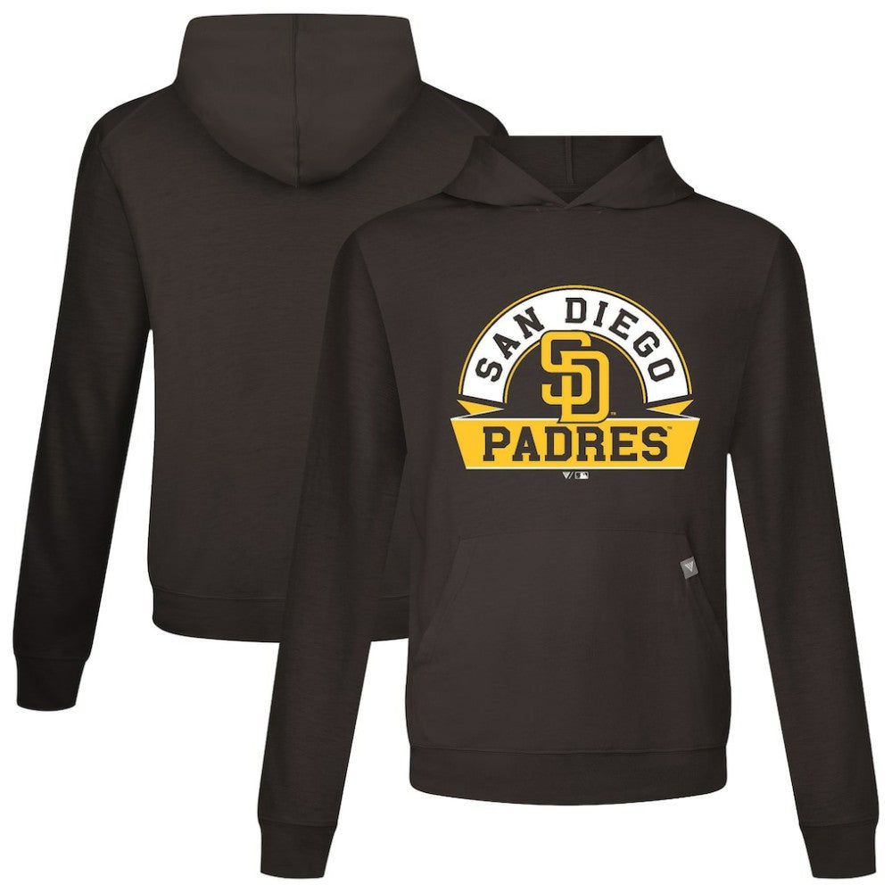 Brown San Diego Padres Levelwear Relay Banner Arch Pullover Hoodie