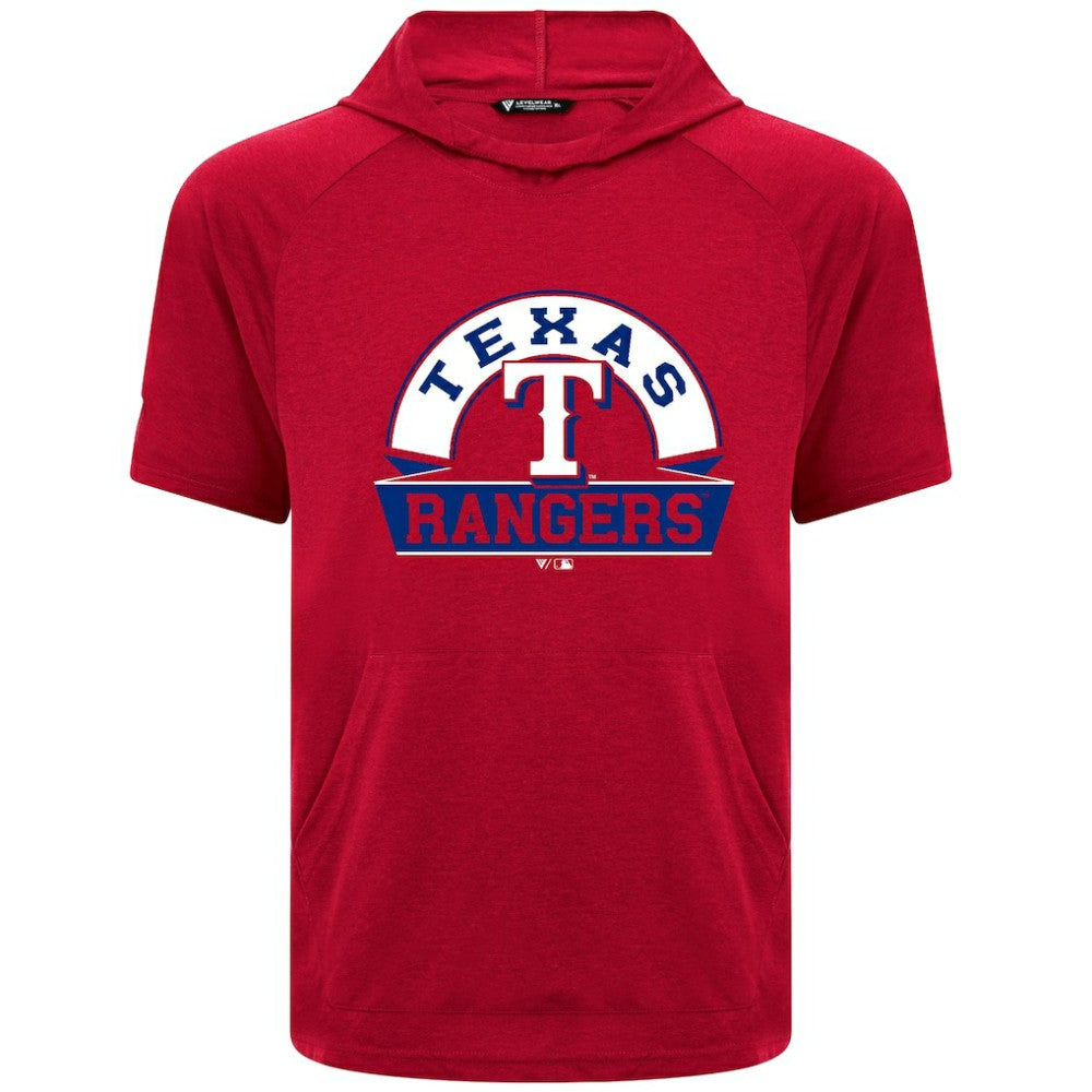 Red Texas Rangers Levelwear Phase Banner Arch Hoodie T-Shirt