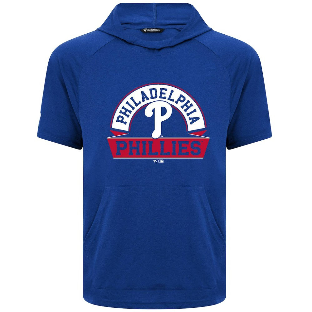 Royal Philadelphia Phillies Levelwear Phase Banner Arch Hoodie T-Shirt