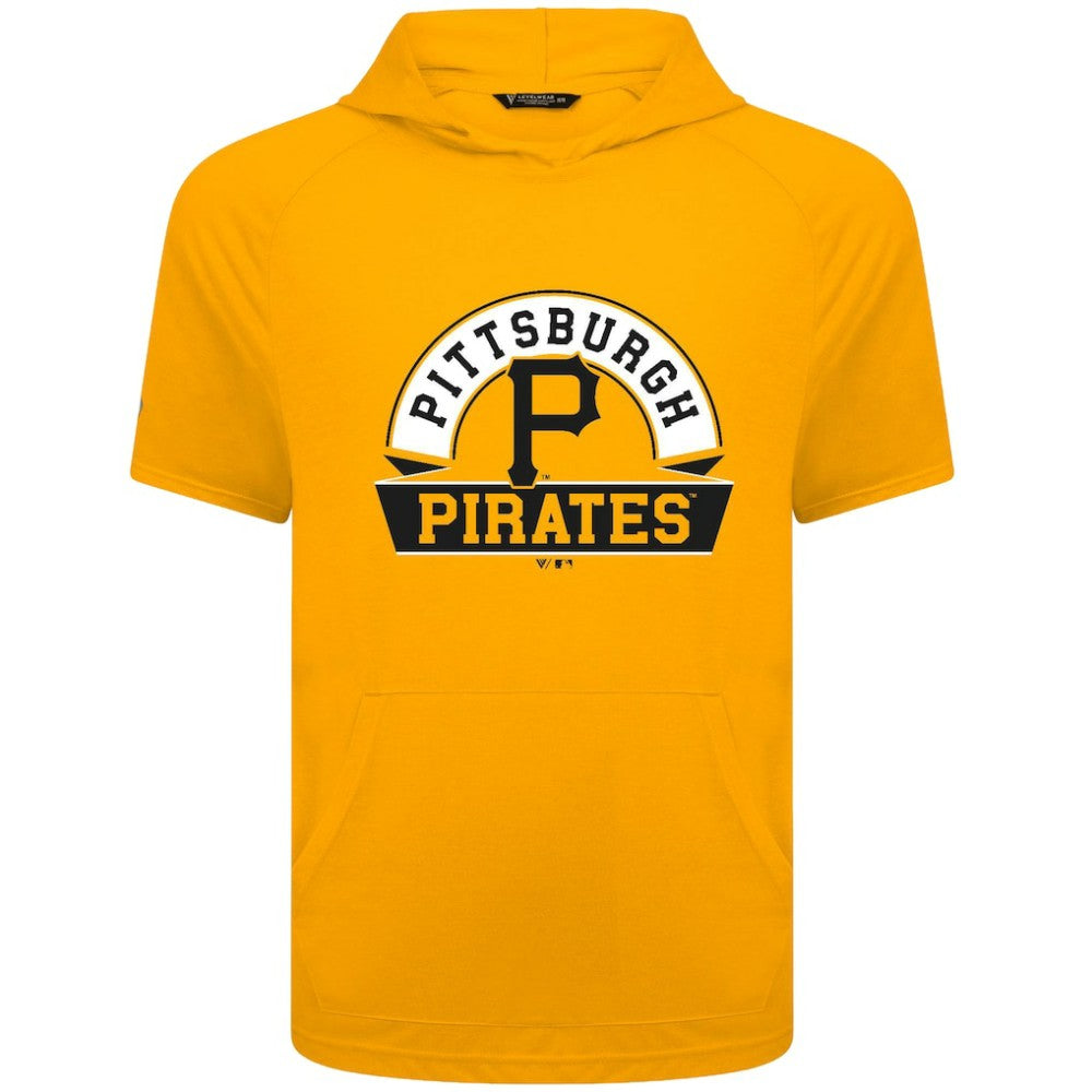 Gold Pittsburgh Pirates Levelwear Phase Banner Arch Hoodie T-Shirt