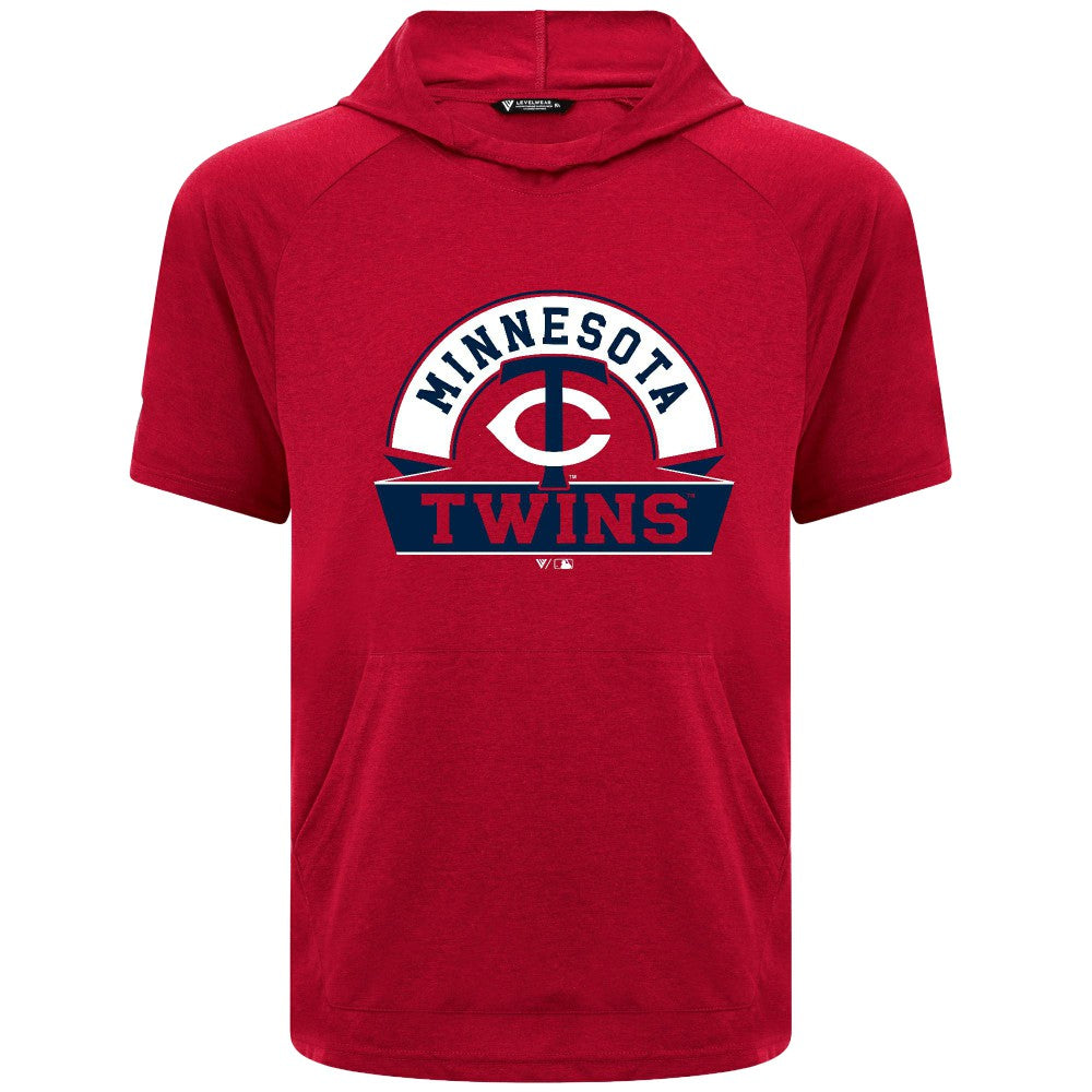 Red Minnesota Twins Levelwear Phase Banner Arch Hoodie T-Shirt