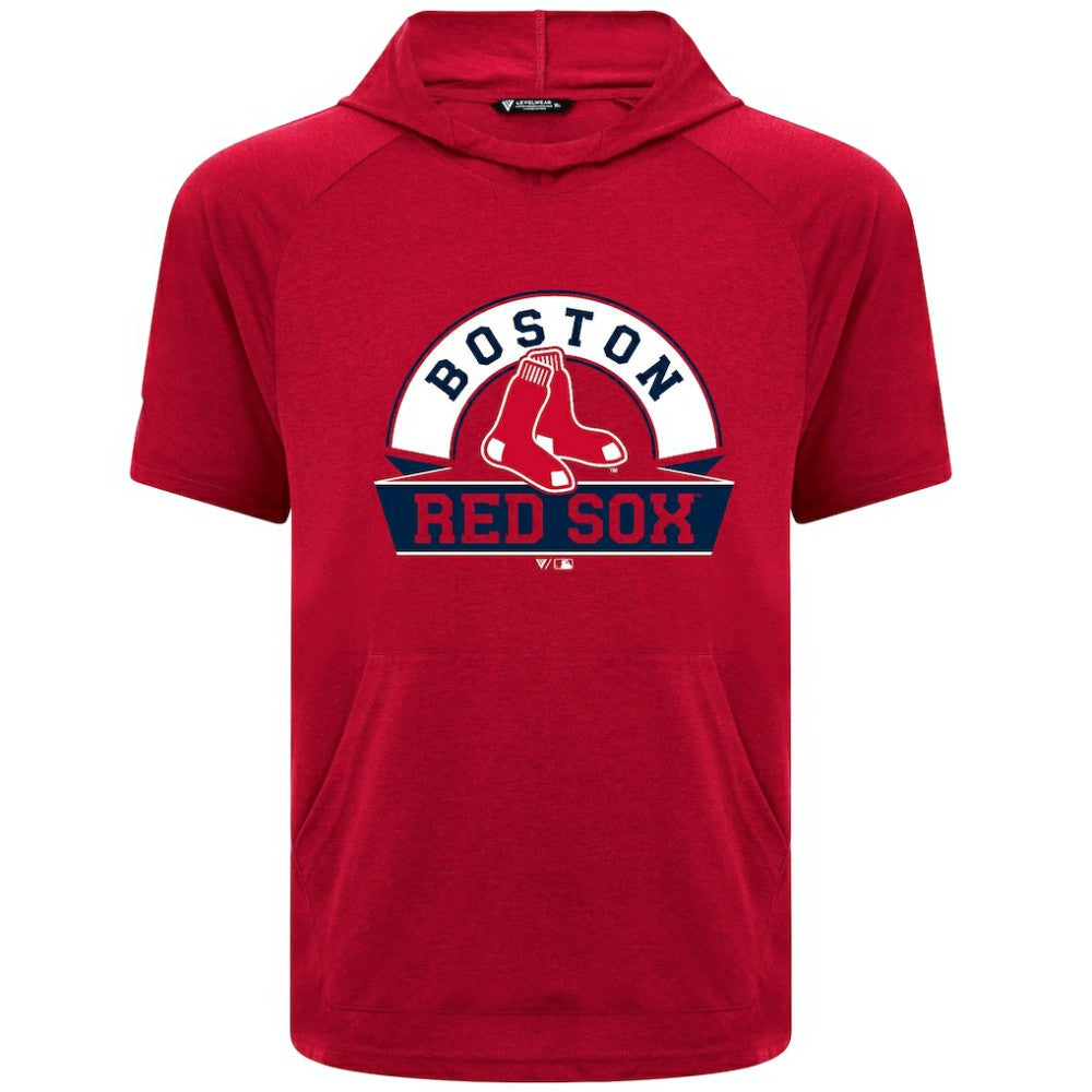 Red Boston Red Sox Levelwear Phase Banner Arch Hoodie T-Shirt