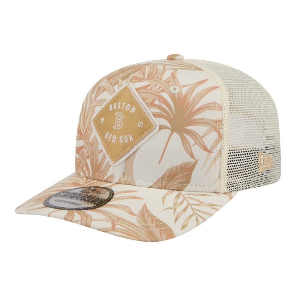 Tan Boston Red Sox New Era Tonal Palm 9SEVENTY Adjustable Trucker Hat