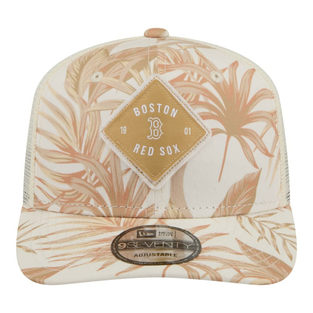 Tan Boston Red Sox New Era Tonal Palm 9SEVENTY Adjustable Trucker Hat
