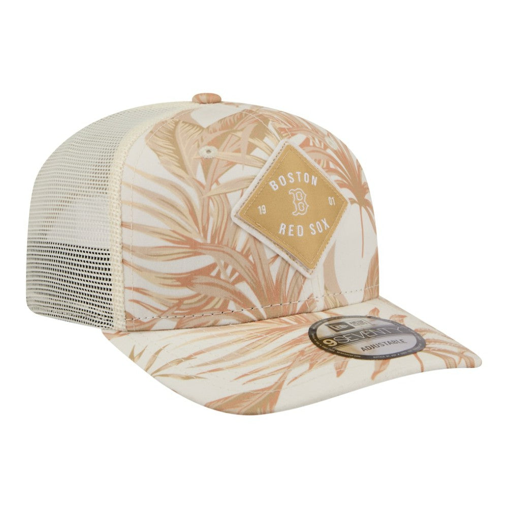 Tan Boston Red Sox New Era Tonal Palm 9SEVENTY Adjustable Trucker Hat