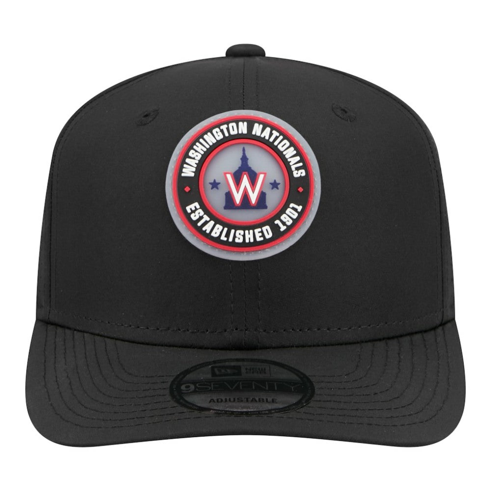 Black Washington Nationals New Era Circle 9SEVENTY Adjustable Hat