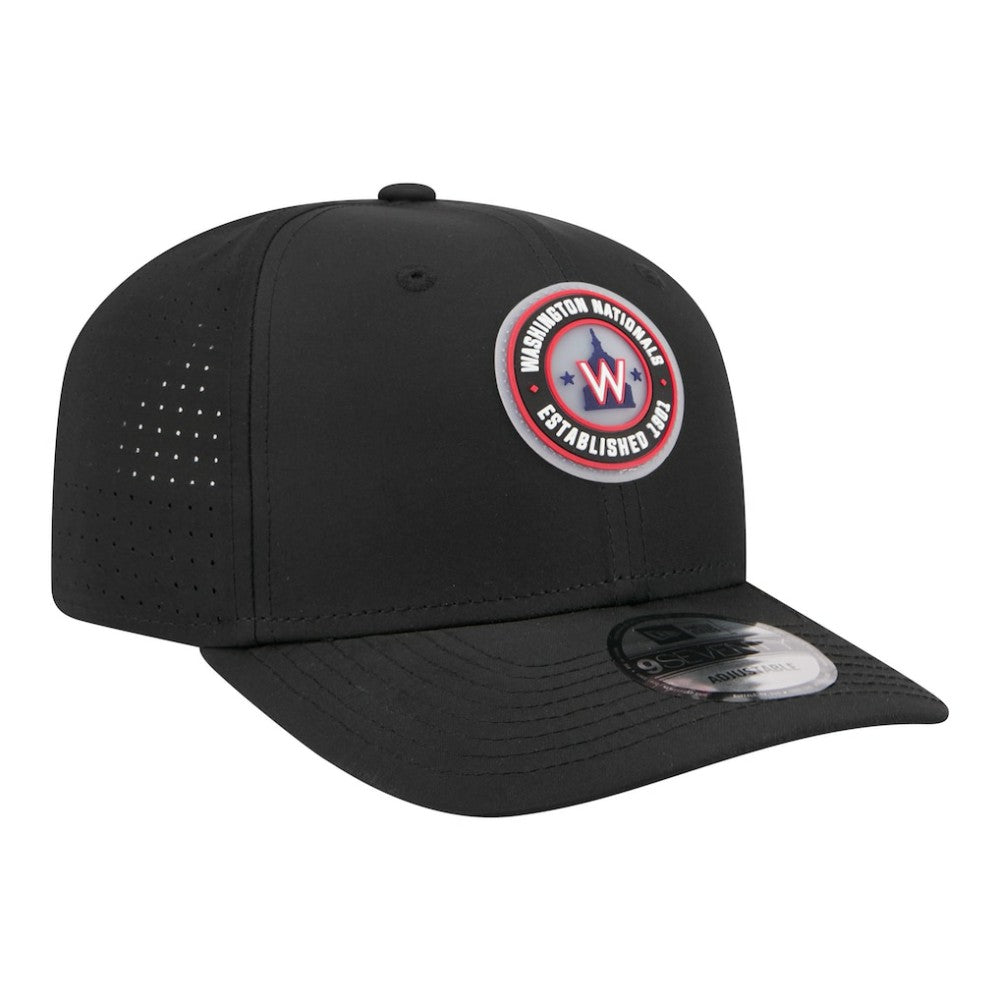 Black Washington Nationals New Era Circle 9SEVENTY Adjustable Hat