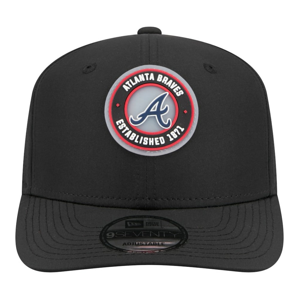 Black Atlanta Braves New Era Circle 9SEVENTY Adjustable Hat