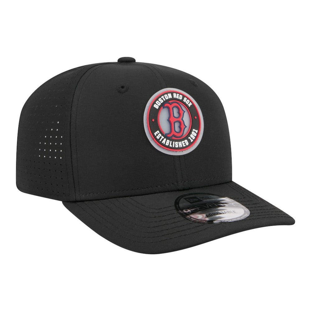 Black Boston Red Sox New Era Circle 9SEVENTY Adjustable Hat