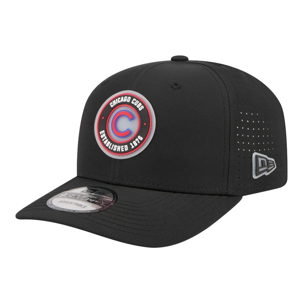 Black Chicago Cubs New Era Circle 9SEVENTY Adjustable Hat