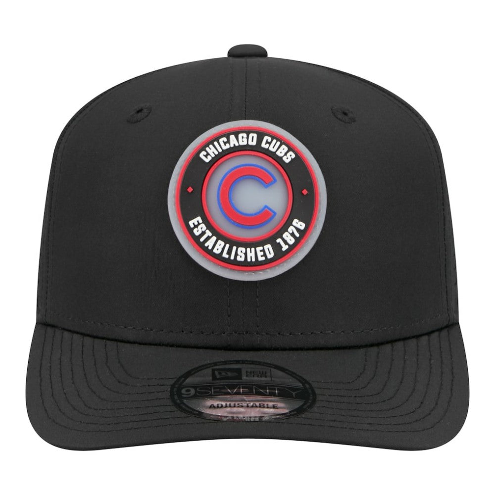 Black Chicago Cubs New Era Circle 9SEVENTY Adjustable Hat