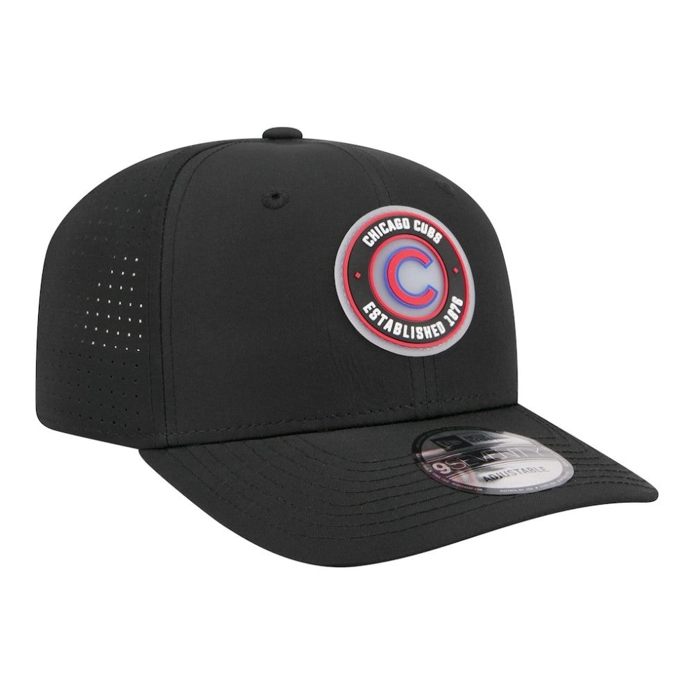 Black Chicago Cubs New Era Circle 9SEVENTY Adjustable Hat