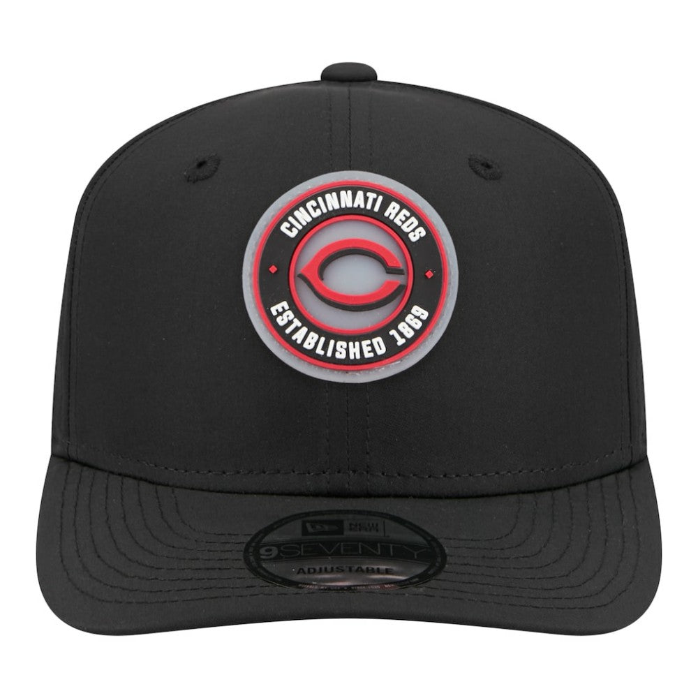 Black Cincinnati Reds New Era Circle 9SEVENTY Adjustable Hat