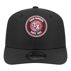 Black Texas Rangers New Era Circle 9SEVENTY Adjustable Hat