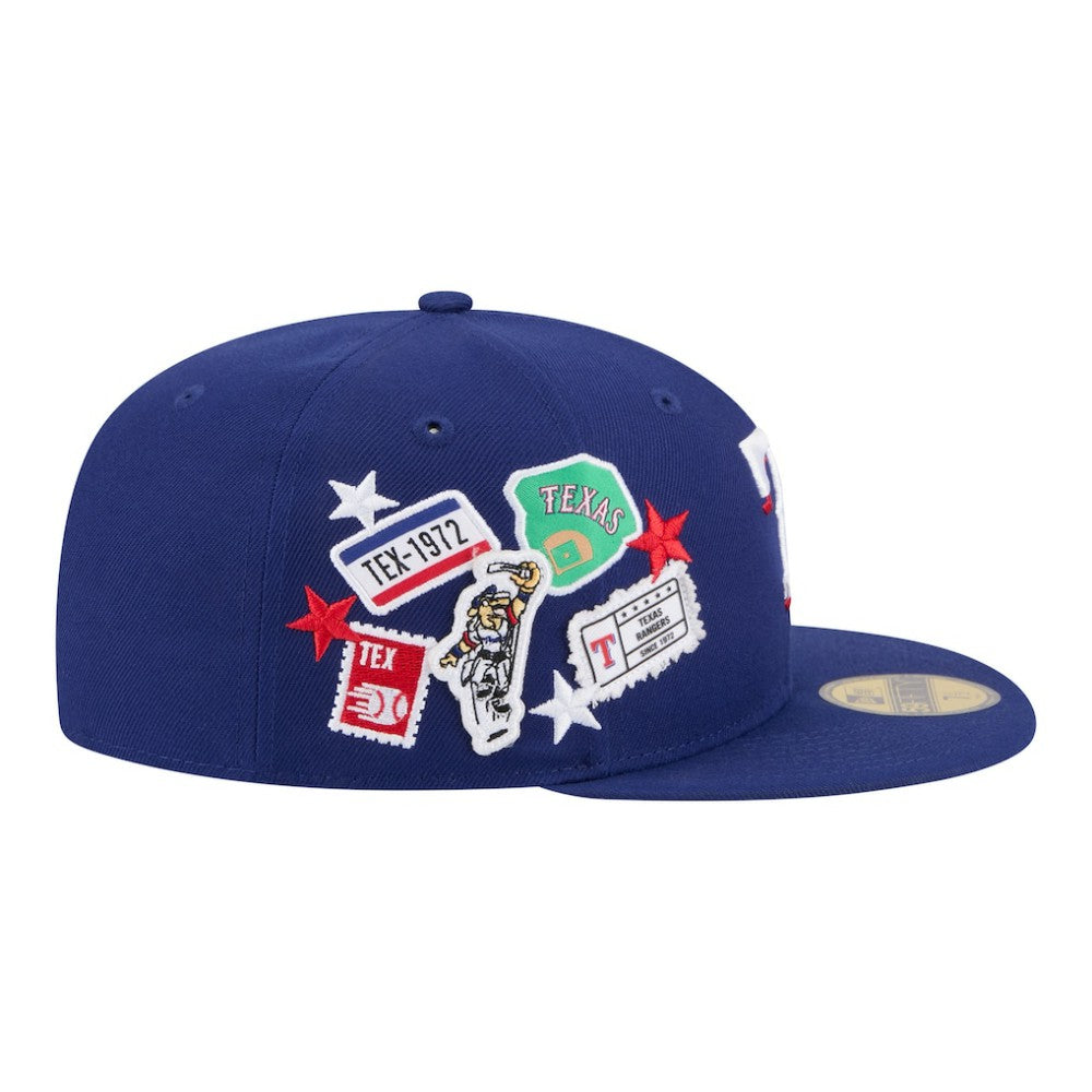 Royal Texas Rangers New Era City Patch 59FIFTY Fitted Hat