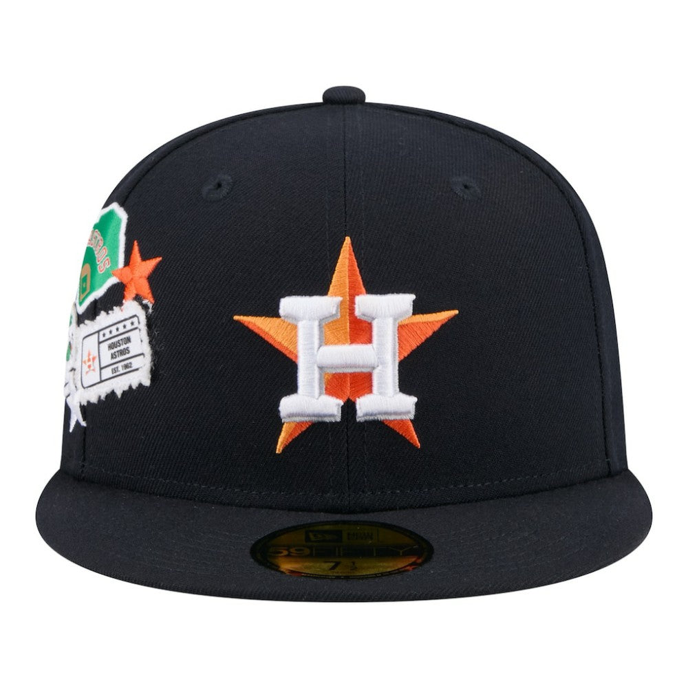 Navy Houston Astros New Era City Patch 59FIFTY Fitted Hat