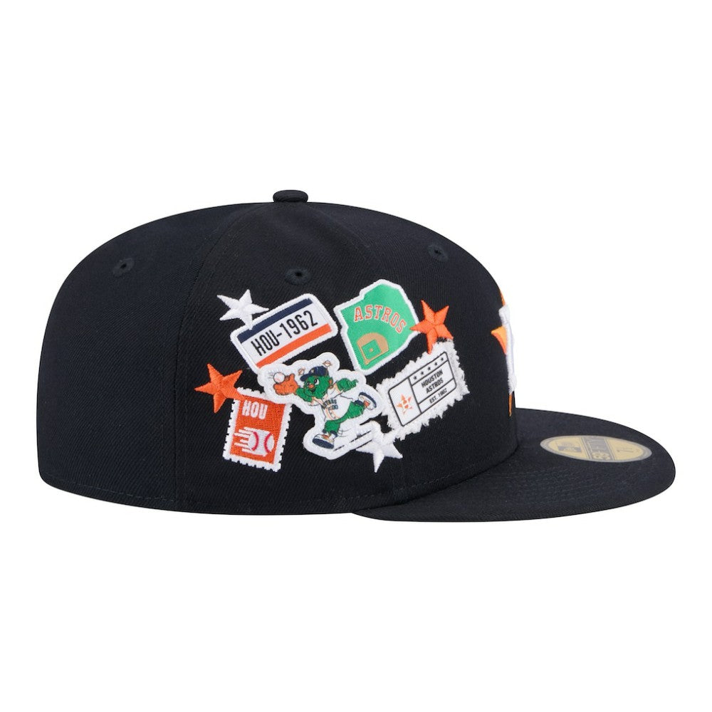 Navy Houston Astros New Era City Patch 59FIFTY Fitted Hat