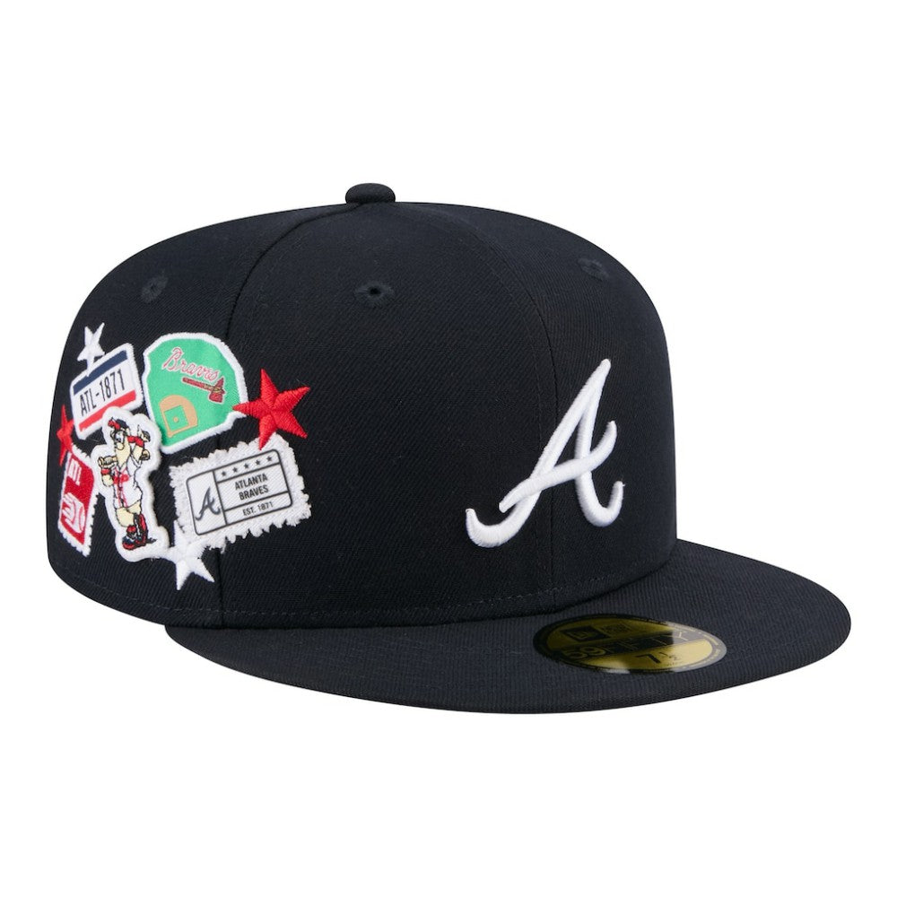 Navy Atlanta Braves New Era City Patch 59FIFTY Fitted Hat
