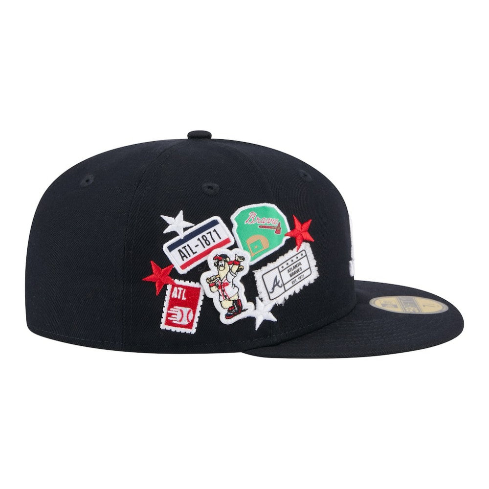 Navy Atlanta Braves New Era City Patch 59FIFTY Fitted Hat