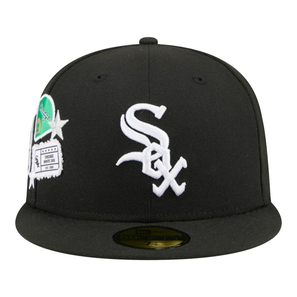 Black Chicago White Sox New Era City Patch 59FIFTY Fitted Hat