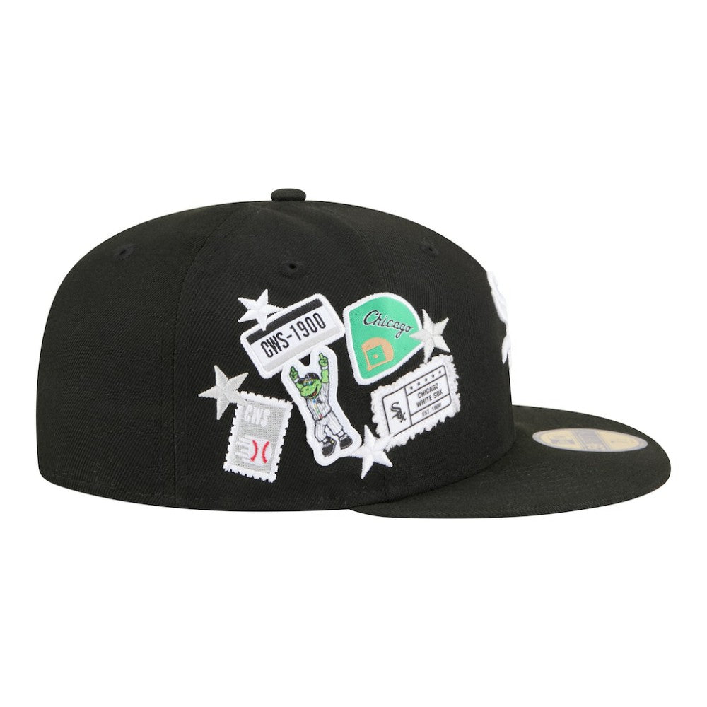 Black Chicago White Sox New Era City Patch 59FIFTY Fitted Hat