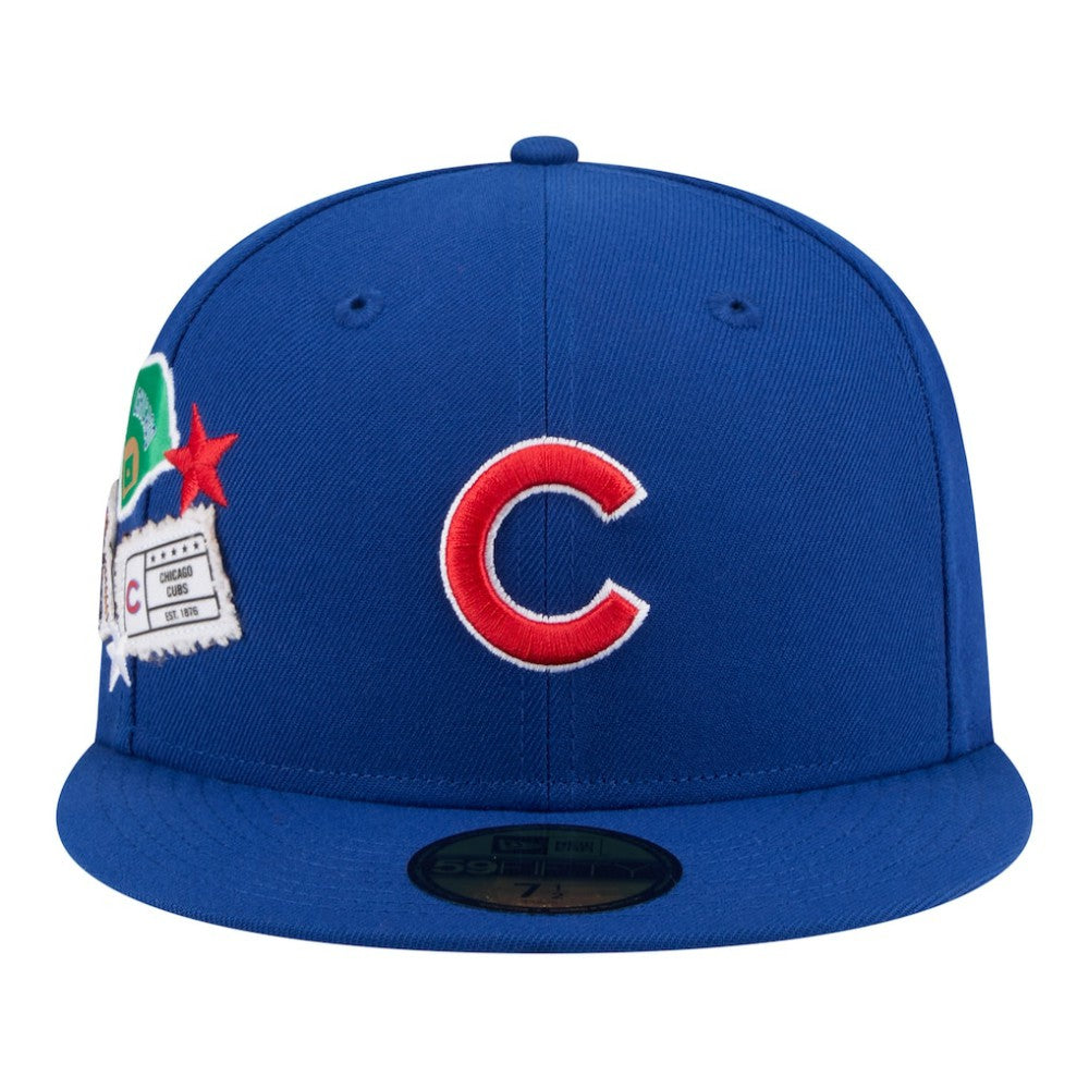 Royal Chicago Cubs New Era City Patch 59FIFTY Fitted Hat