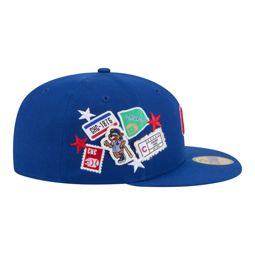 Royal Chicago Cubs New Era City Patch 59FIFTY Fitted Hat