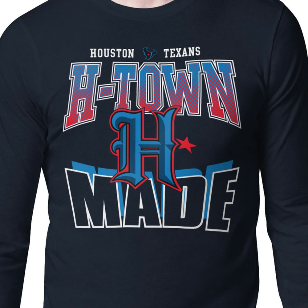 Starter Comic Style Slogan Long Sleeve T-Shirt - Houston Texans T-shirts