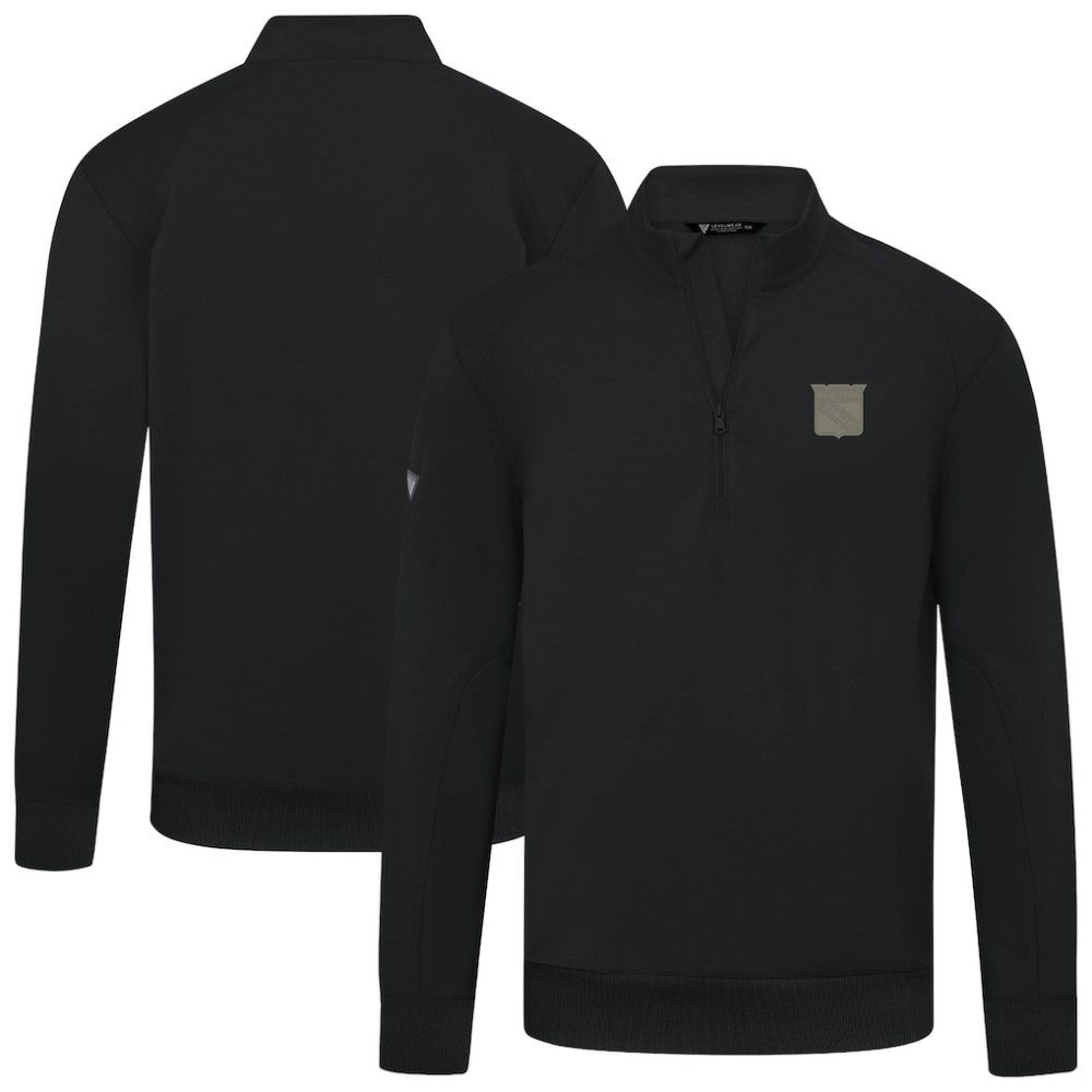 NHL New York Rangers Levelwear Copper Upright Quarter-Zip Pullover