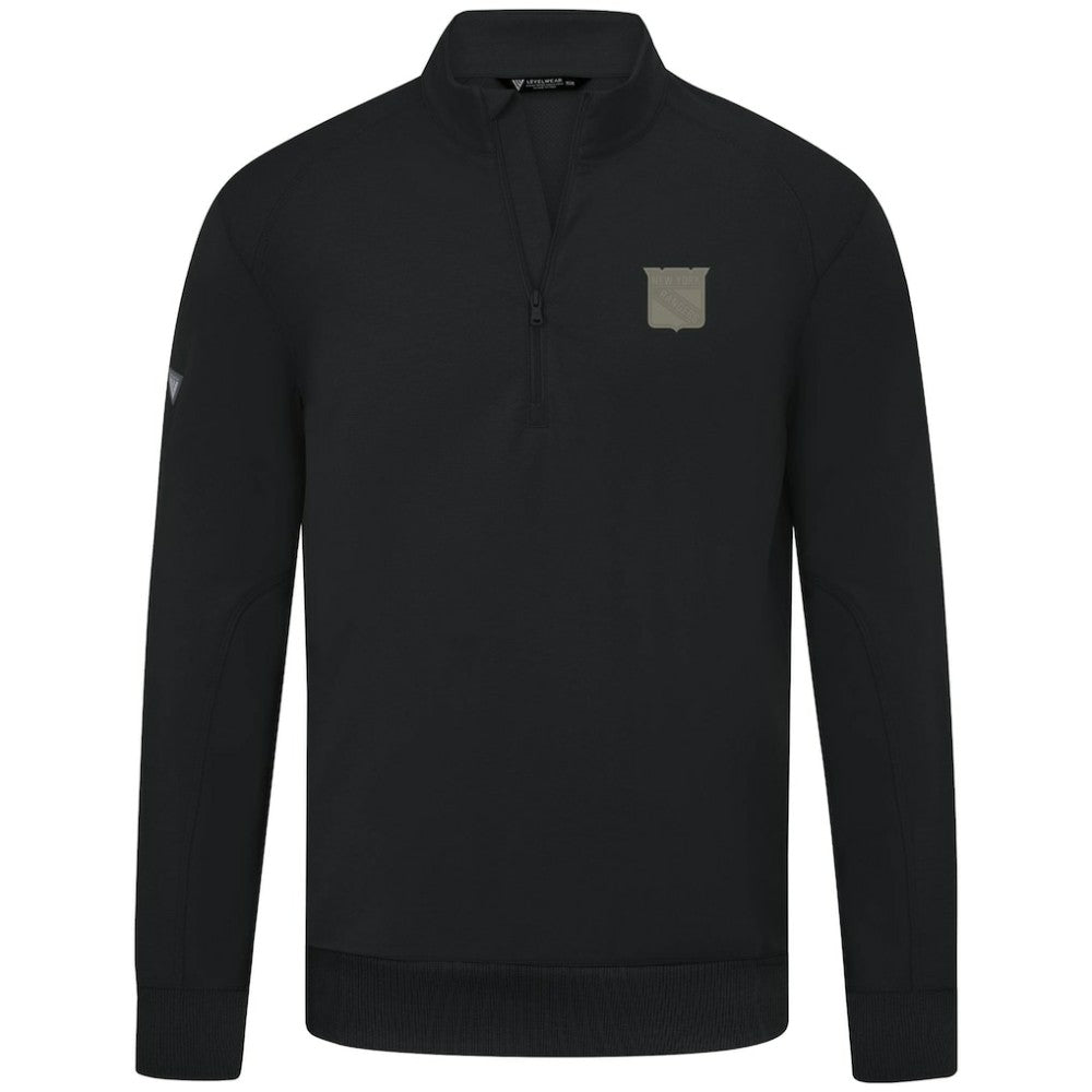 NHL New York Rangers Levelwear Copper Upright Quarter-Zip Pullover