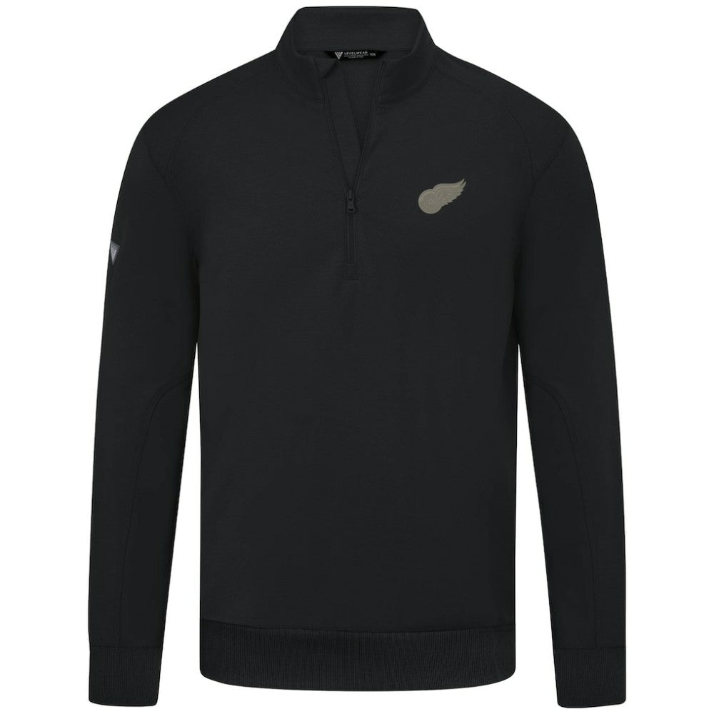 NHL Detroit Red Wings Levelwear Copper Upright Quarter-Zip Pullover