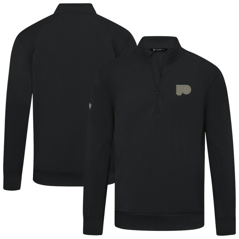 NHL Philadelphia Flyers Levelwear Copper Upright Quarter-Zip Pullover