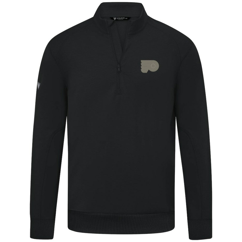 NHL Philadelphia Flyers Levelwear Copper Upright Quarter-Zip Pullover
